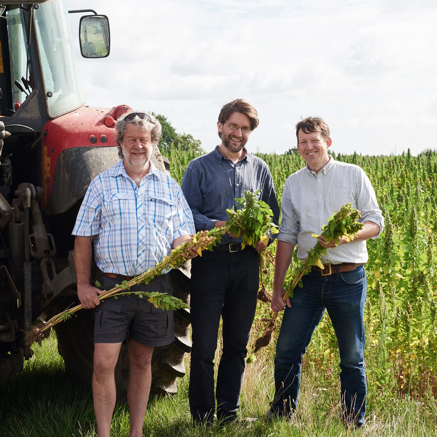 Nick Saltmarsh, William Hudson and Josiah Meldrum, farmers and founders of Hodmedod's