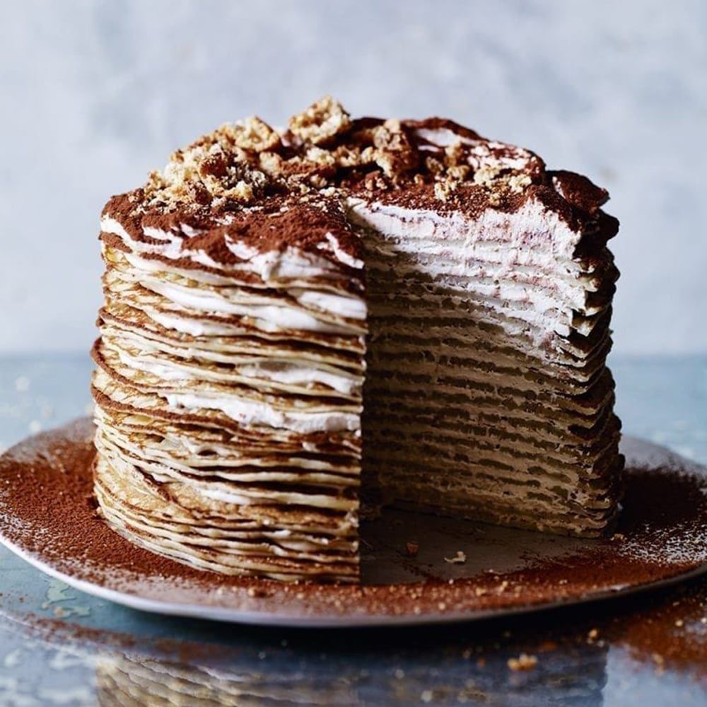 Tiramisu crepe cake