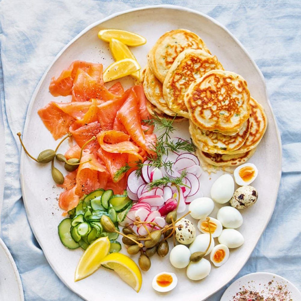 Goat's cheese pancakes