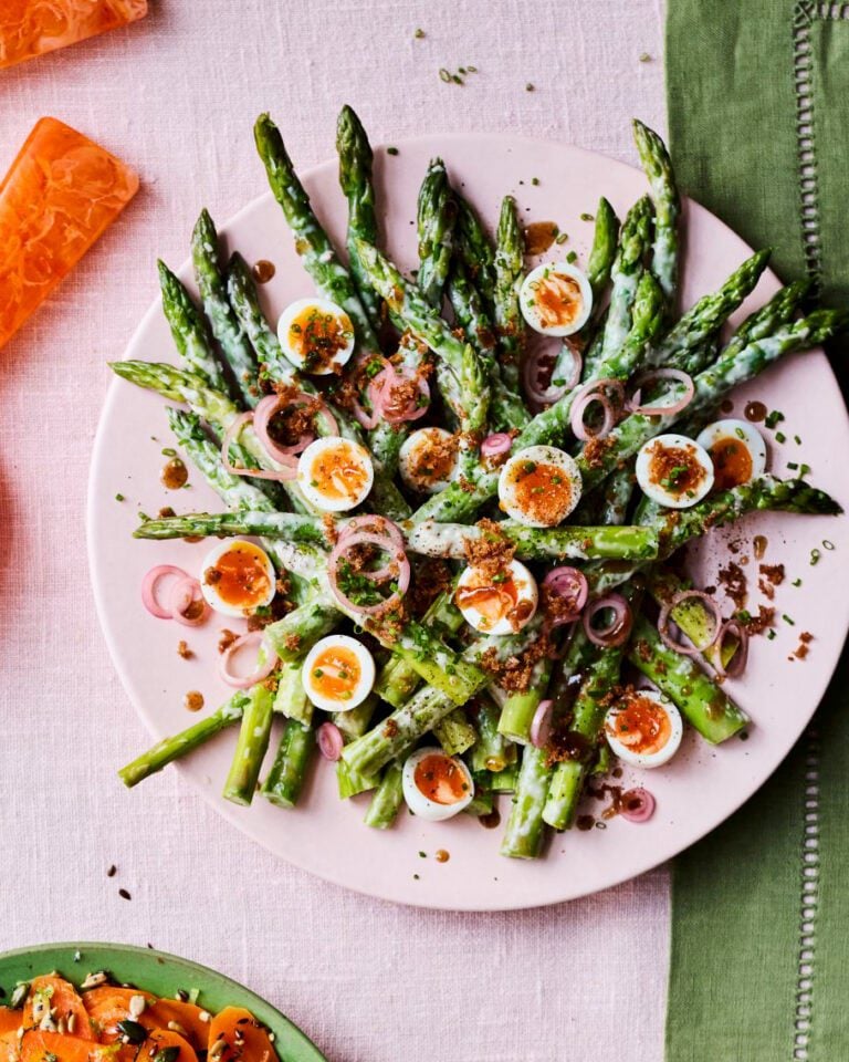 Asparagus caesar salad