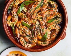 Wild garlic gambas pil pil