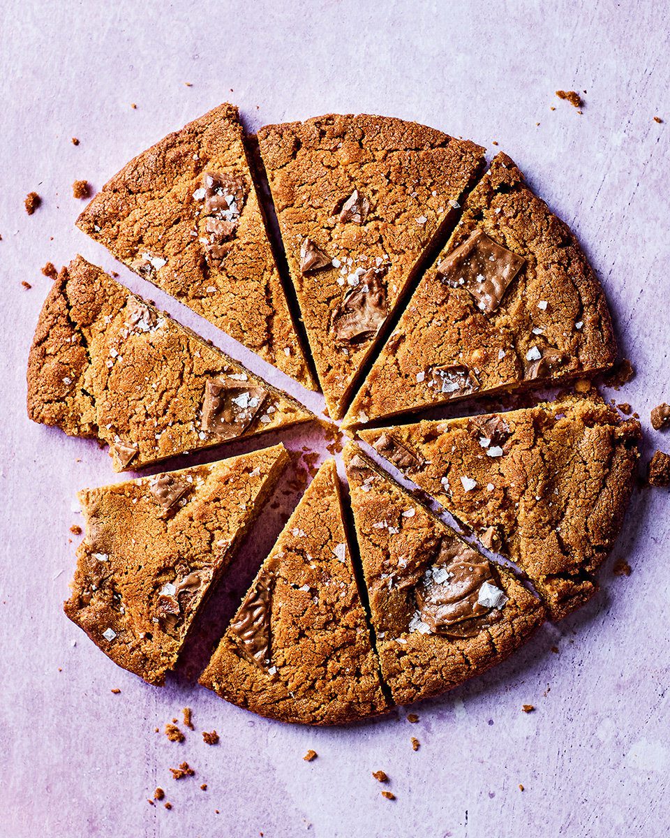Giant peanut butter choc-chip cookie - delicious. magazine
