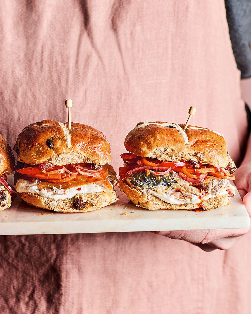 Hot cross bun mackerel sandwiches - delicious. magazine