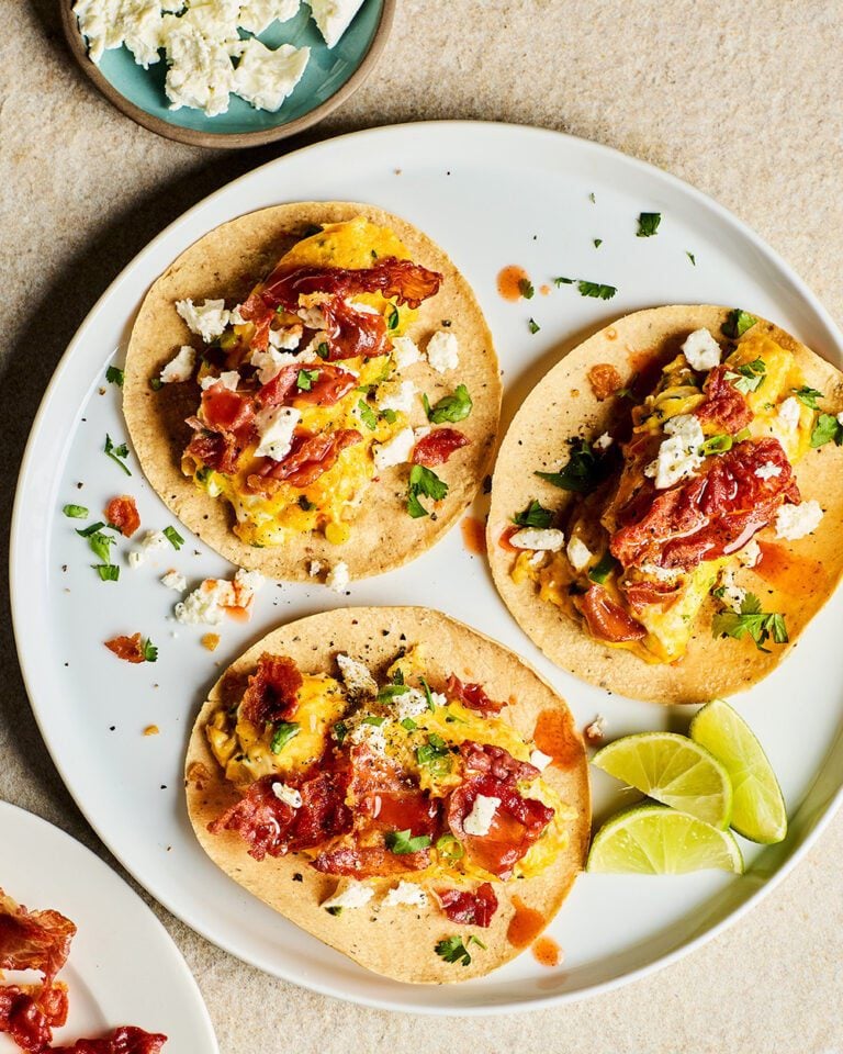 Crispy Parma Ham breakfast tacos