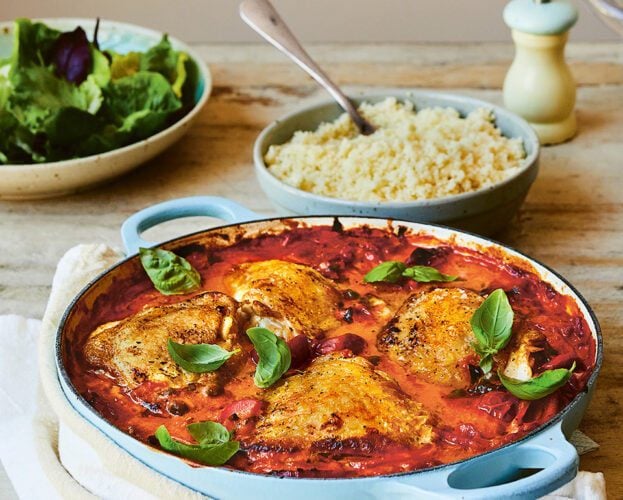 One-pan creamy chicken cacciatore