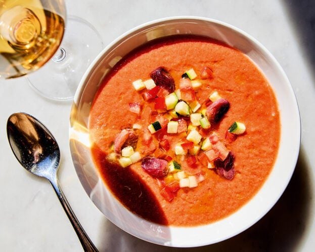 José Pizarro’s gazpacho with roasted grapes