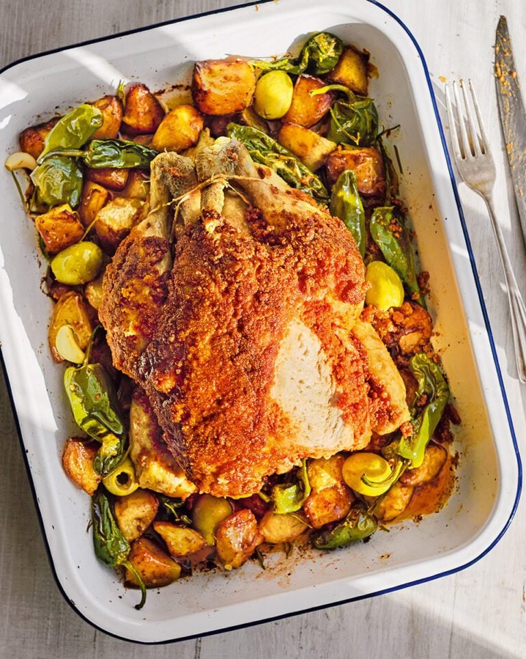 One-tray chorizo roast chicken