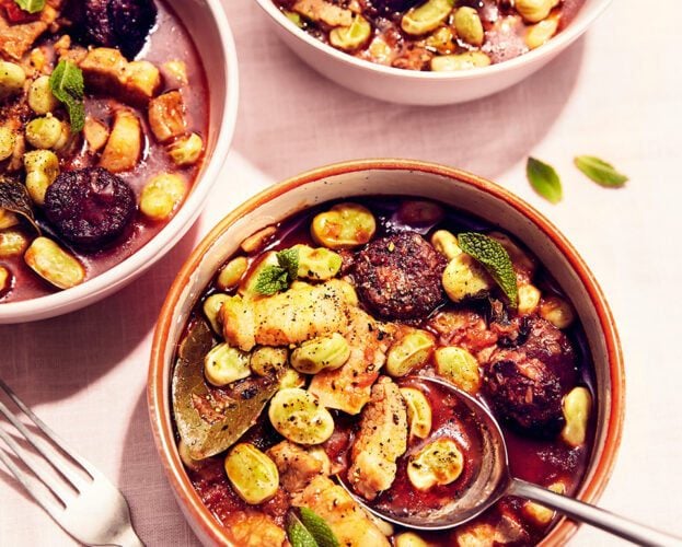 Habas a la Catalana (Catalan pork and broad beans)