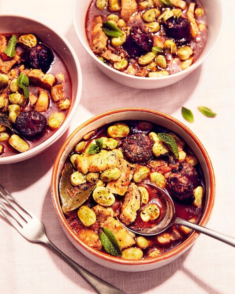 Habas a la Catalana (Catalan pork and broad beans)