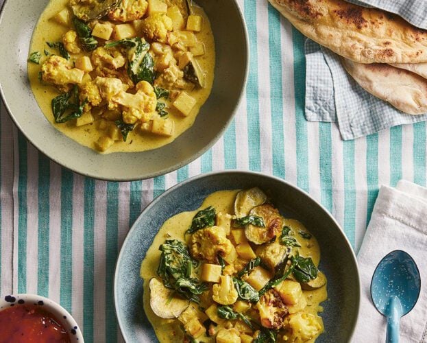 Air fryer vegetable korma