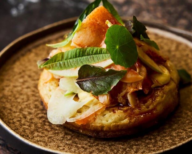Lobster crumpets