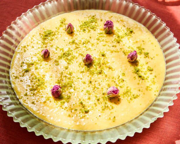 Aam firni (Bangladeshi mango and ground rice pudding)