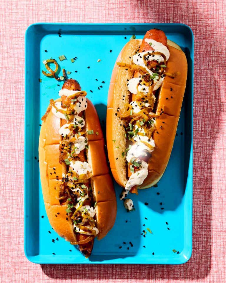 Smoky BBQ carrot hot dogs