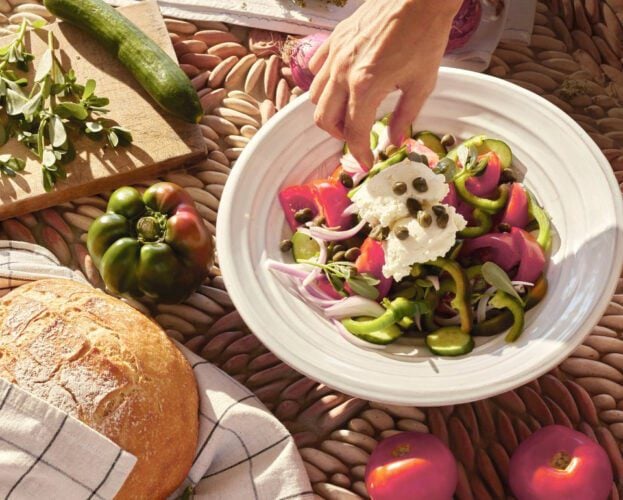 Choriatiki (authentic Greek salad)