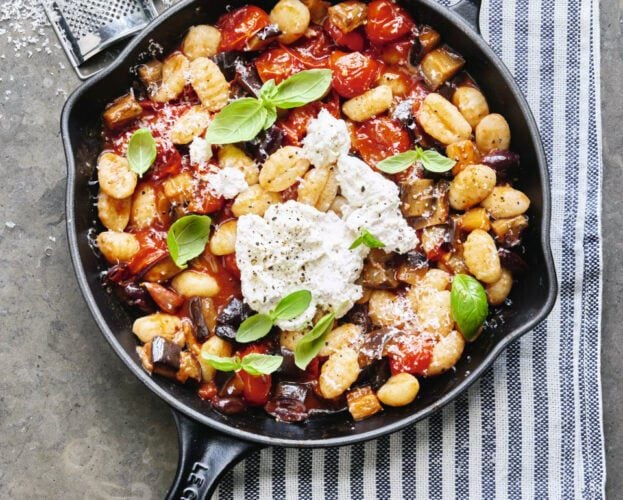 Emily English’s whipped ricotta and slow-roasted tomato gnocchi