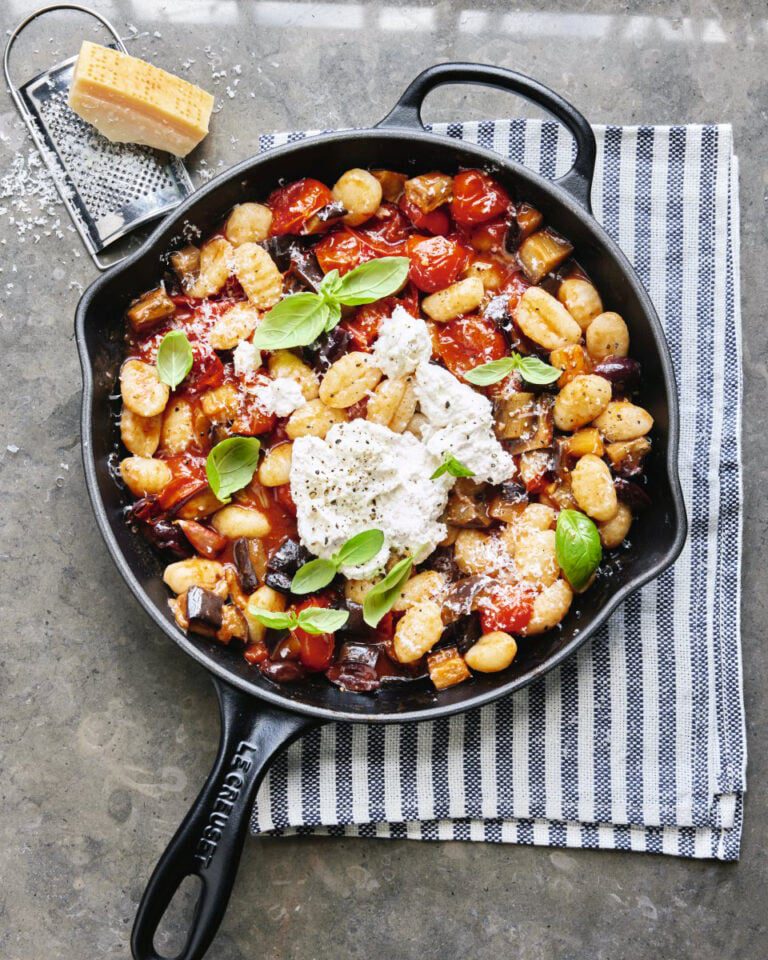 Emily English’s whipped ricotta and slow-roasted tomato gnocchi