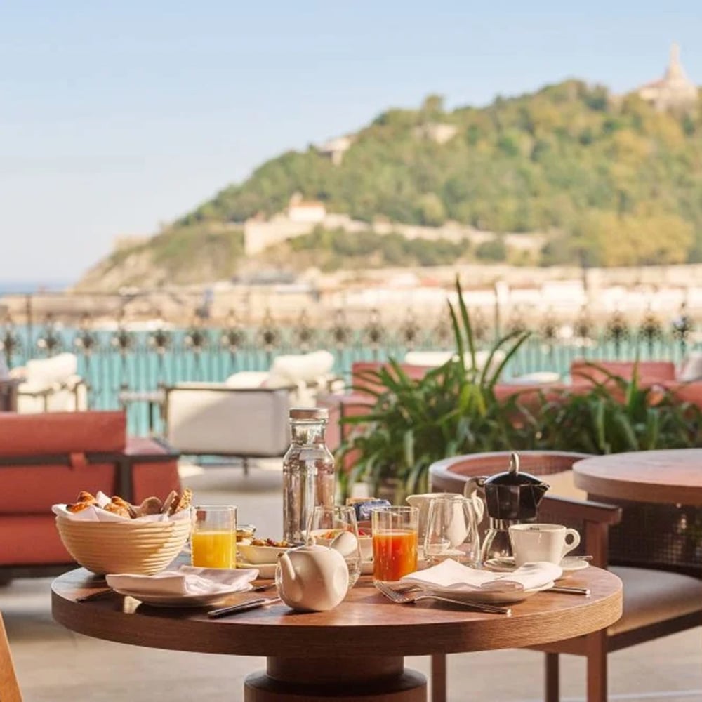 The terrace at Nobu, San Sebastian