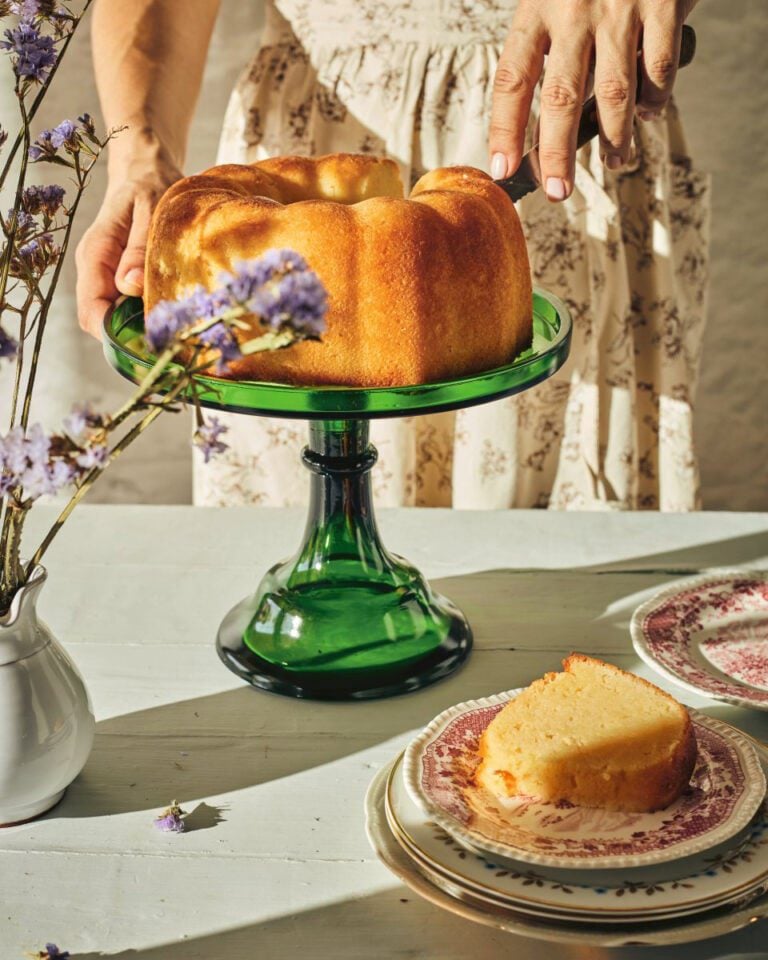 Yiaourtini (Greek yogurt cake with lemon and chamomile syrup)