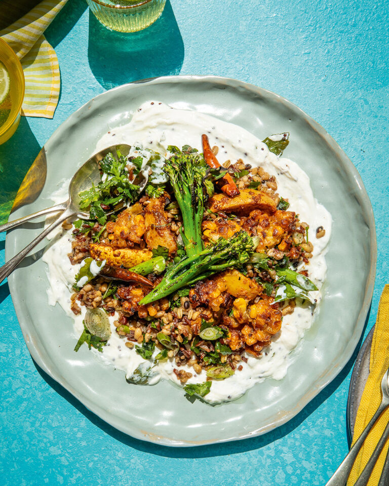 Indian-style roast squash salad