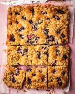 Blackberry crumble traybake | delicious. magazine