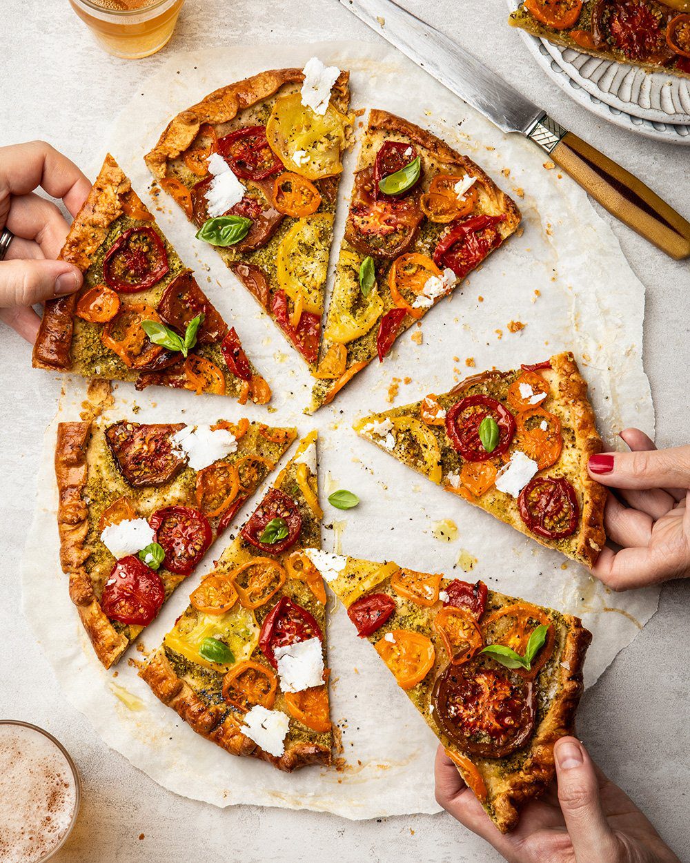 Tomato and basil galette with feta and poppy seed pastry - delicious. magazine