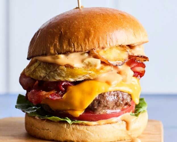 Big Zuu’s plantain cheeseburgers